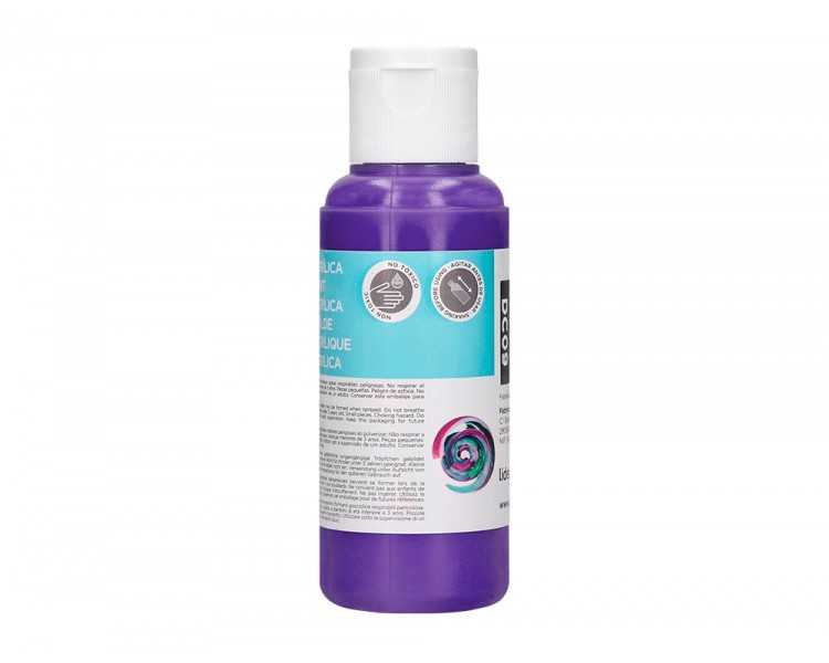 Pintura acrilica liderpapel bote de 80 ml violeta