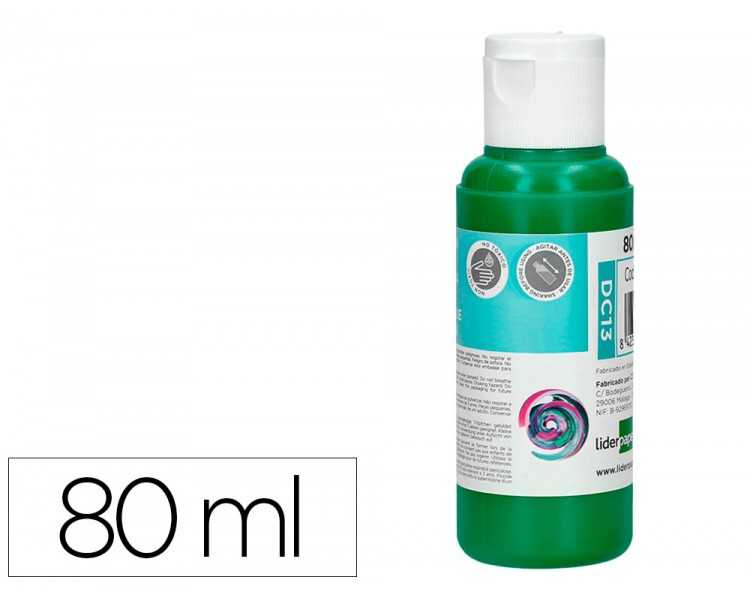 Pintura acrilica liderpapel bote de 80 ml verde oscuro