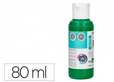 Pintura acrilica liderpapel bote de 80 ml verde oscuro