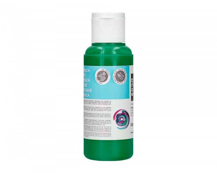 Pintura acrilica liderpapel bote de 80 ml verde oscuro