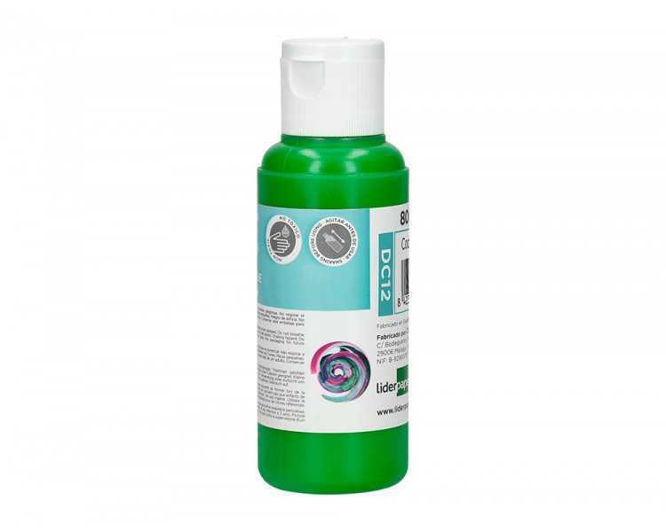 Pintura acrilica liderpapel bote de 80 ml verde