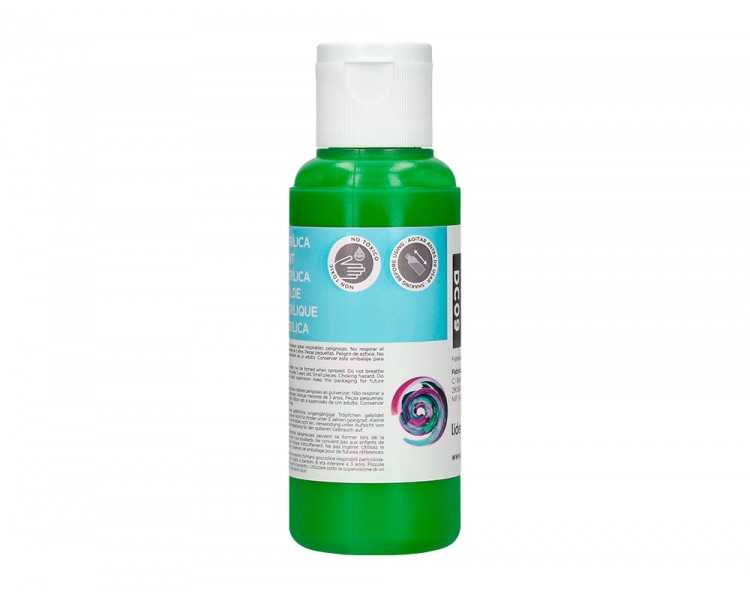 Pintura acrilica liderpapel bote de 80 ml verde
