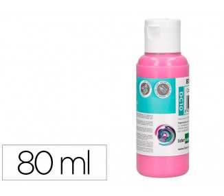 Pintura acrilica liderpapel bote de 80 ml rosa