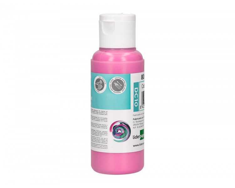 Pintura acrilica liderpapel bote de 80 ml rosa