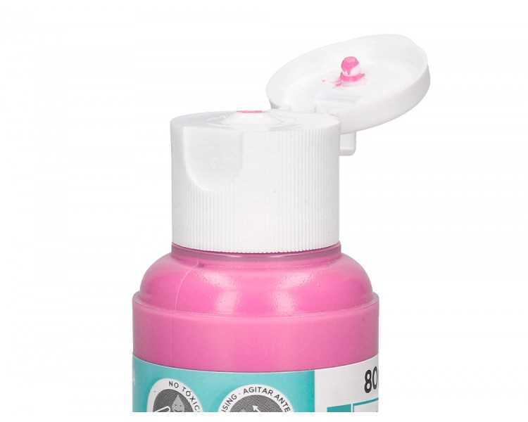 Pintura acrilica liderpapel bote de 80 ml rosa