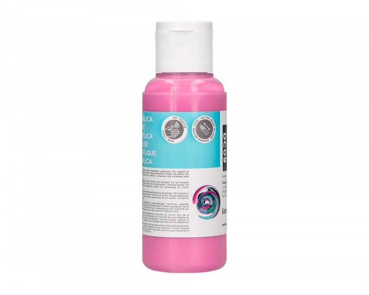 Pintura acrilica liderpapel bote de 80 ml rosa