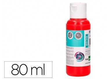 Pintura acrilica liderpapel bote de 80 ml rojo