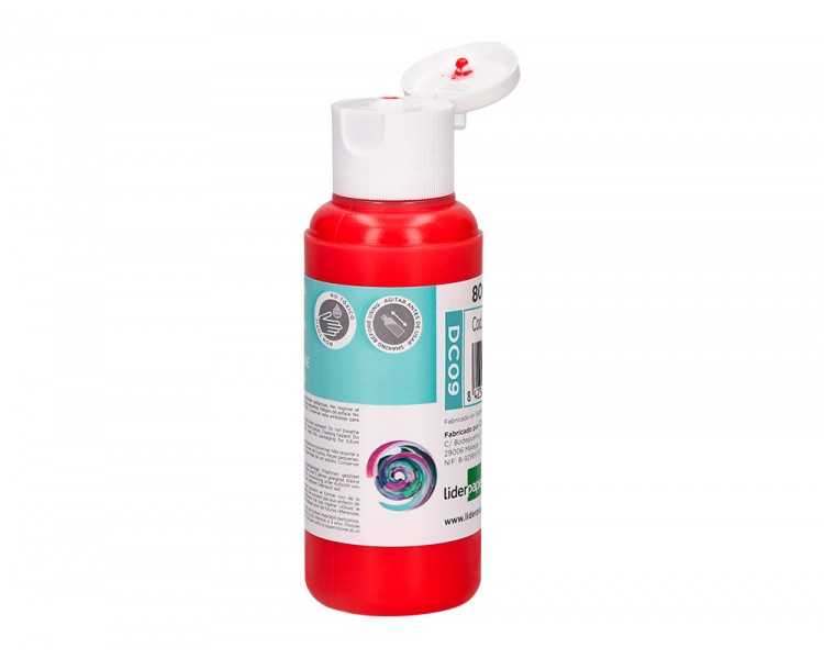 Pintura acrilica liderpapel bote de 80 ml rojo