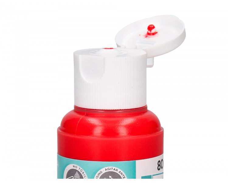 Pintura acrilica liderpapel bote de 80 ml rojo