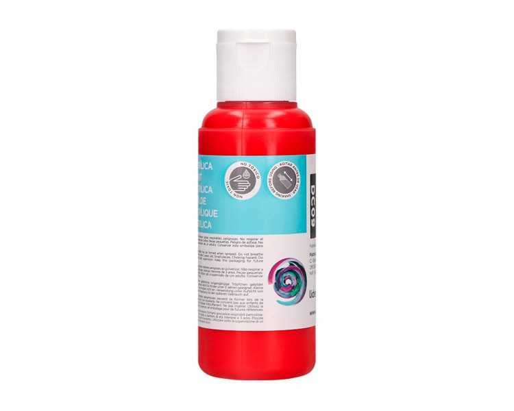 Pintura acrilica liderpapel bote de 80 ml rojo