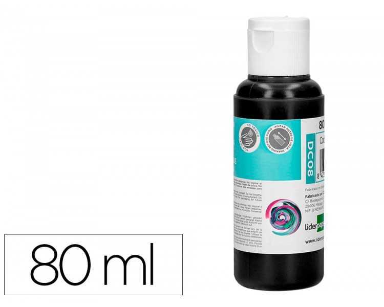 Pintura acrilica liderpapel bote de 80 ml negro