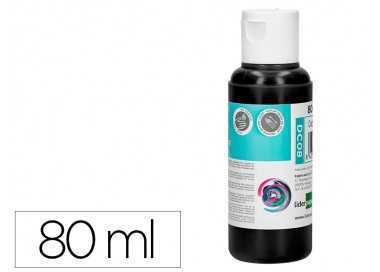Pintura acrilica liderpapel bote de 80 ml negro
