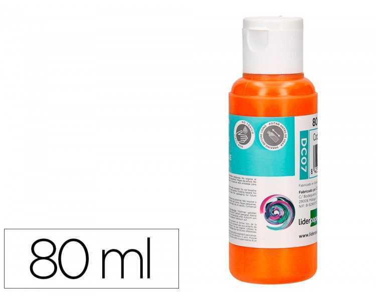 Pintura acrilica liderpapel bote de 80 ml naranja