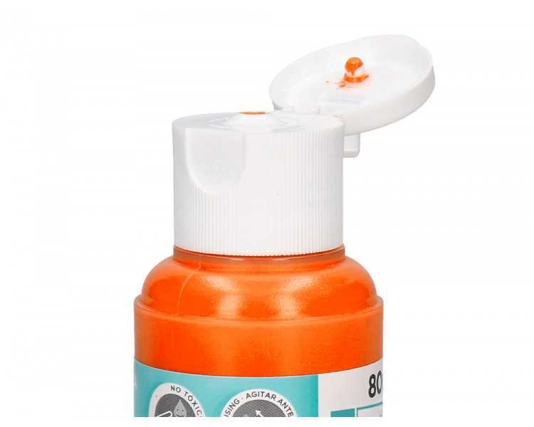 Pintura acrilica liderpapel bote de 80 ml naranja