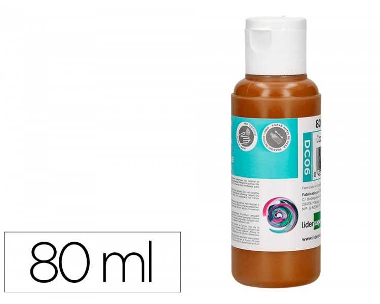 Pintura acrilica liderpapel bote de 80 ml marron