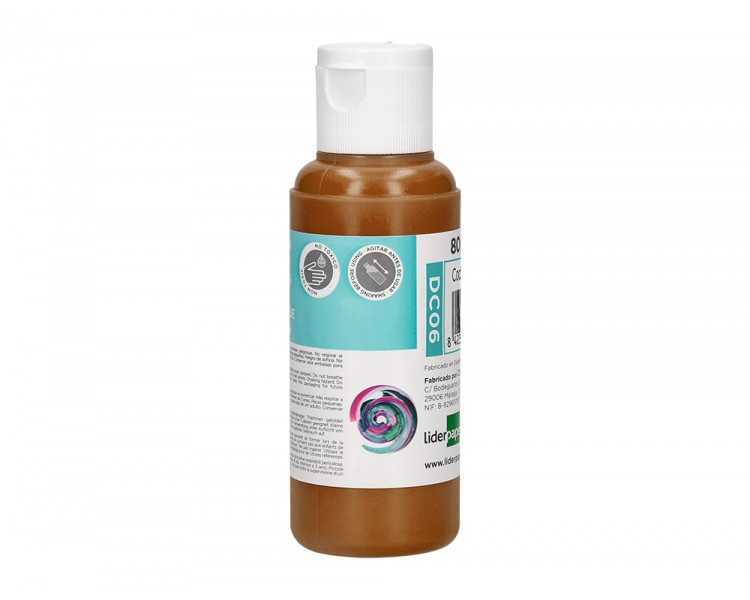 Pintura acrilica liderpapel bote de 80 ml marron