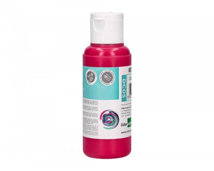 Pintura acrilica liderpapel bote de 80 ml magenta