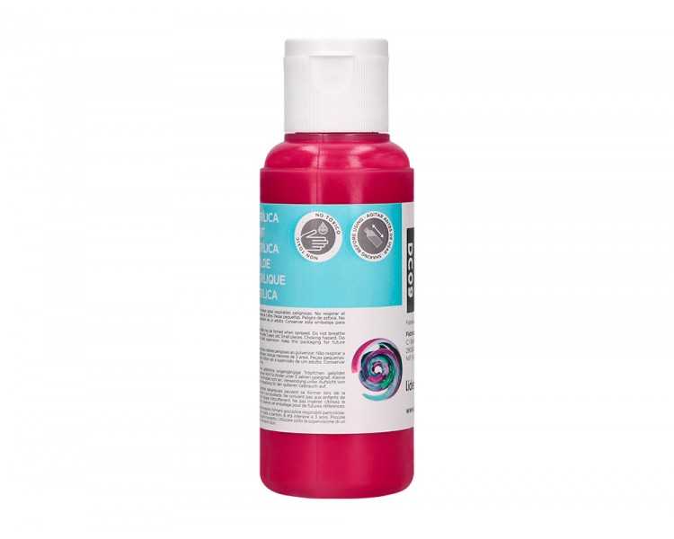 Pintura acrilica liderpapel bote de 80 ml magenta