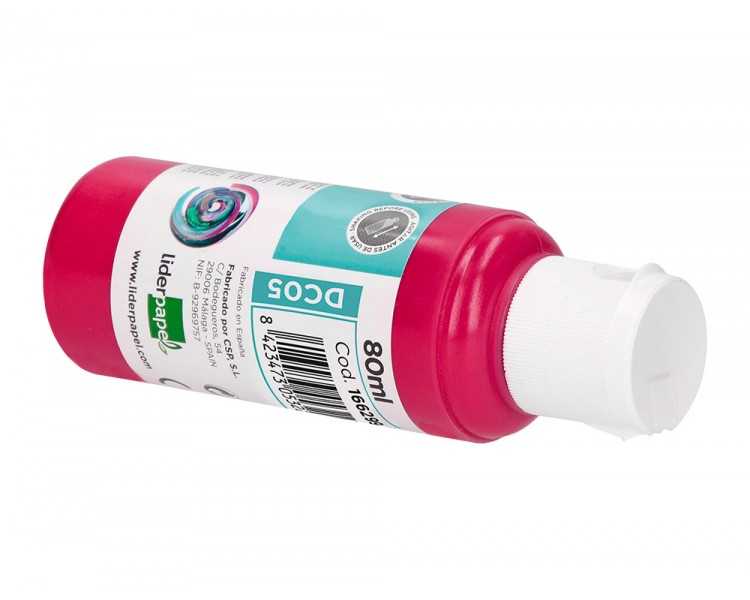 Pintura acrilica liderpapel bote de 80 ml magenta