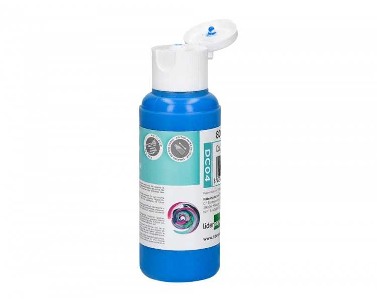 Pintura acrilica liderpapel bote de 80 ml cian
