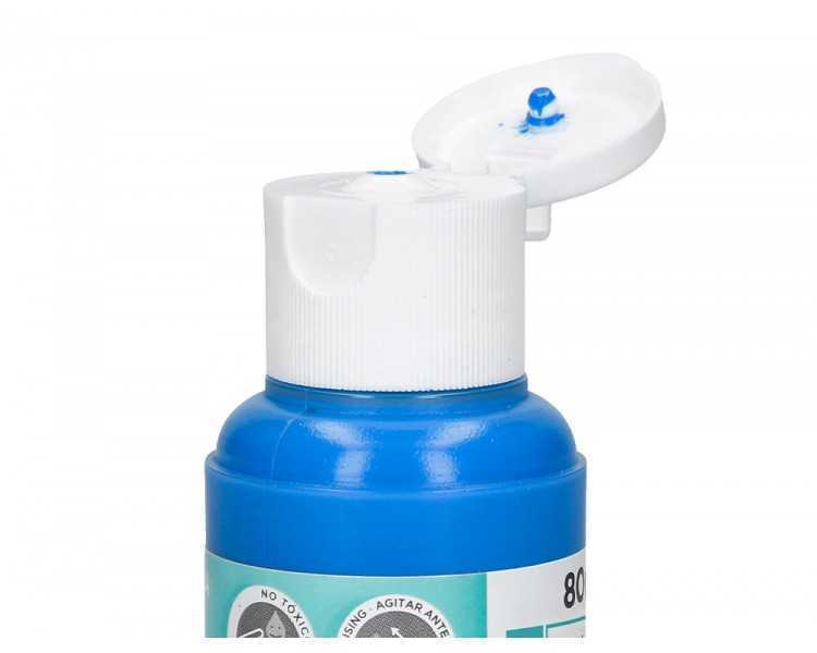 Pintura acrilica liderpapel bote de 80 ml cian