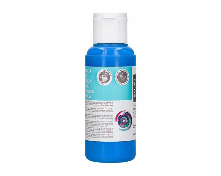 Pintura acrilica liderpapel bote de 80 ml cian