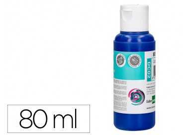 Pintura acrilica liderpapel bote de 80 ml azul ultramar