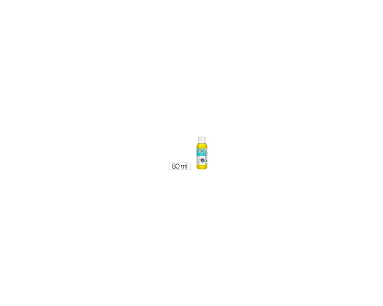 Pintura acrilica liderpapel bote de 80 ml amarillo