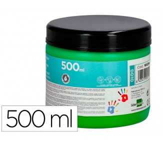 Pintura dedos liderpapel tarrina de 500 ml verde