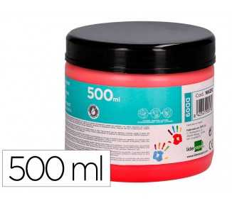 Pintura dedos liderpapel tarrina de 500 ml rojo
