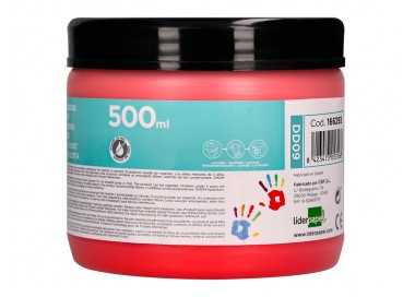 Pintura dedos liderpapel tarrina de 500 ml rojo
