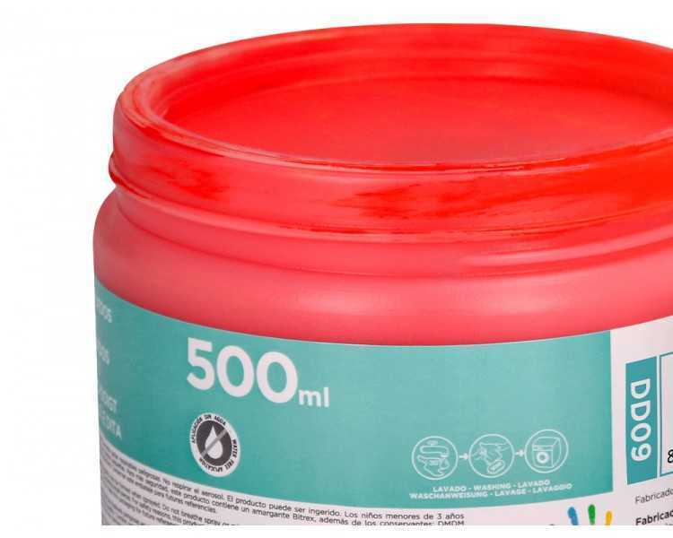 Pintura dedos liderpapel tarrina de 500 ml rojo