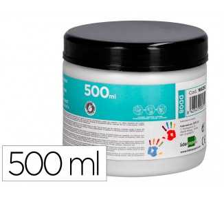 Pintura dedos liderpapel tarrina de 500 ml blanco