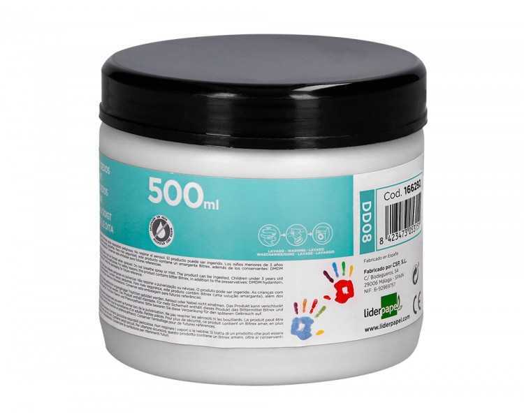 Pintura dedos liderpapel tarrina de 500 ml blanco
