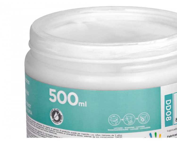 Pintura dedos liderpapel tarrina de 500 ml blanco