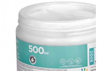 Pintura dedos liderpapel tarrina de 500 ml blanco
