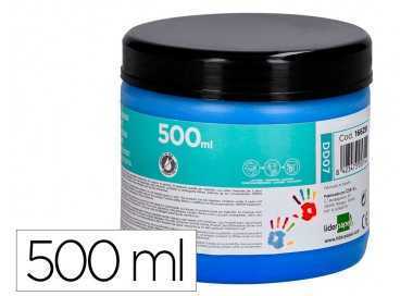 Pintura dedos liderpapel tarrina de 500 ml azul