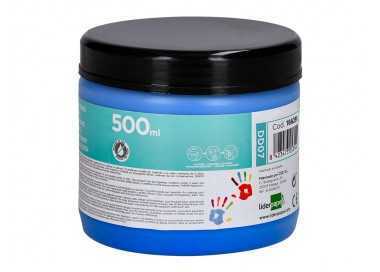 Pintura dedos liderpapel tarrina de 500 ml azul