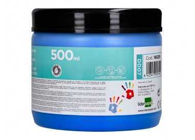 Pintura dedos liderpapel tarrina de 500 ml azul
