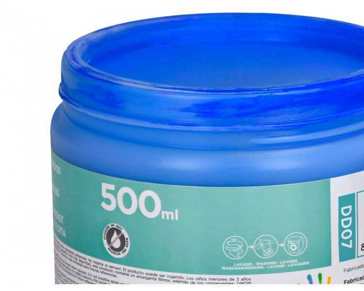 Pintura dedos liderpapel tarrina de 500 ml azul