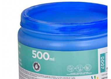 Pintura dedos liderpapel tarrina de 500 ml azul
