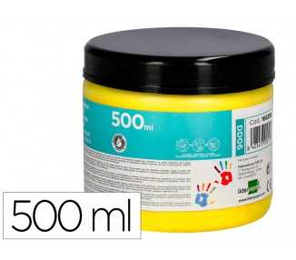 Pintura dedos liderpapel tarrina de 500 ml amarillo