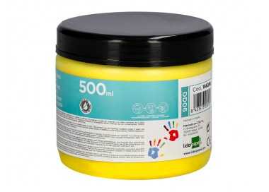 Pintura dedos liderpapel tarrina de 500 ml amarillo
