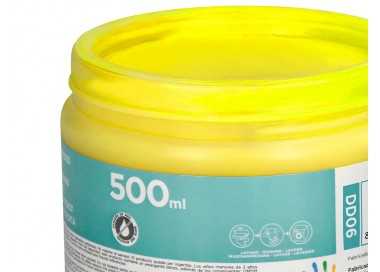 Pintura dedos liderpapel tarrina de 500 ml amarillo