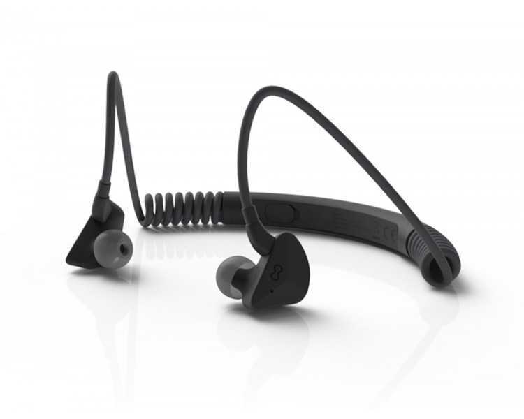 Auriculares groovy sport bluetooth neckband con microfono color gris oscuro