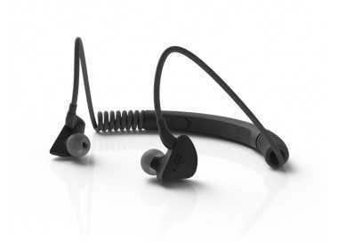 Auriculares groovy sport bluetooth neckband con microfono color gris oscuro