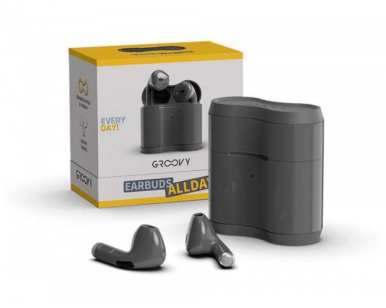 Auriculares groovy tws wireless color gris oscuro