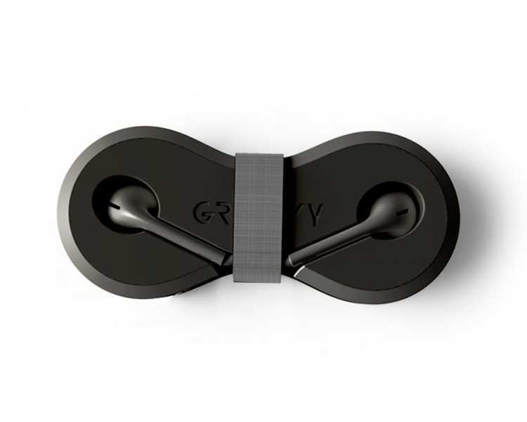Auriculares groovy con microfono y estuche conector tipo-c color negro