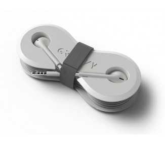 Auriculares groovy con microfono y estuche conector jack 3,5 mm color blanco