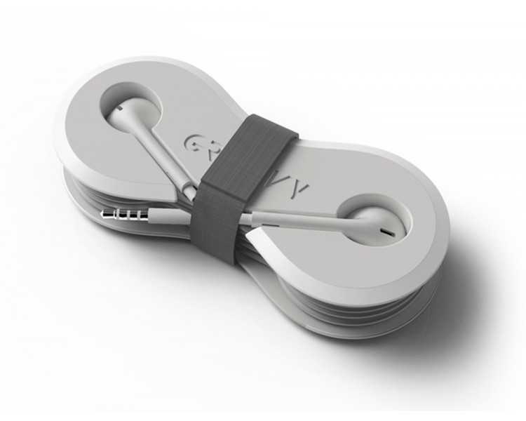 Auriculares groovy con microfono y estuche conector jack 3,5 mm color blanco
